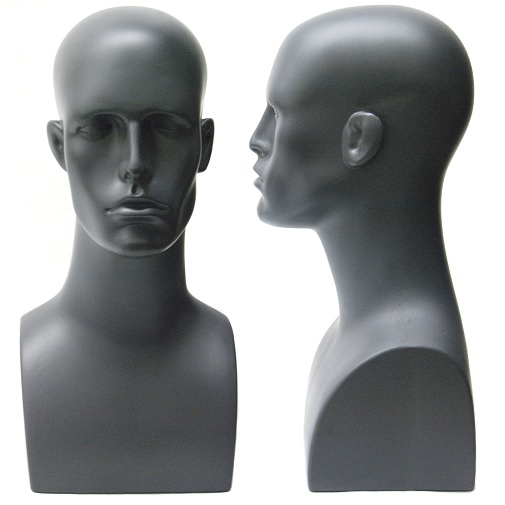 Male Mannequin Head, Unique Display Mannequin Form,  Fashion Mannequin Display, High Fashion Jewelry Display