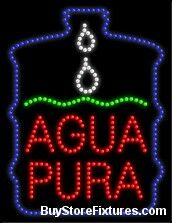 Água Aqua Pura Sign, Store Sign, Business Sign