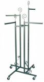 Clothing rack with casters,  decorative garment rack