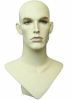 Details about   13.5 in H Male Head Mannequin Bust Form Display Mannequin Glossy Black  MH8-HB