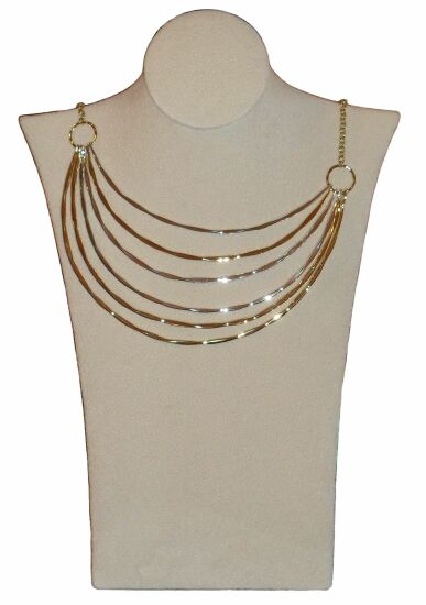 Necklace Display Stand Jewelry Diamonds Gold Silver Chains